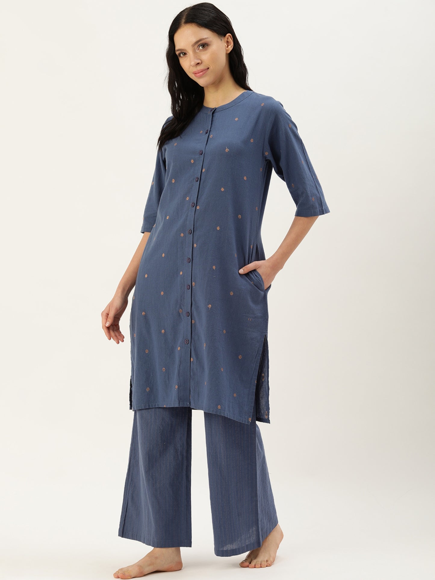 Floral Blue Kurta & Palazzo