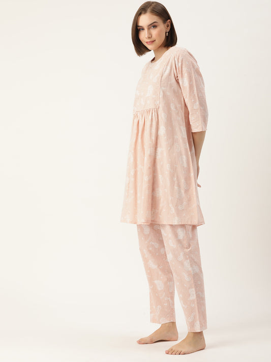 Floral Peach Co-ord Set