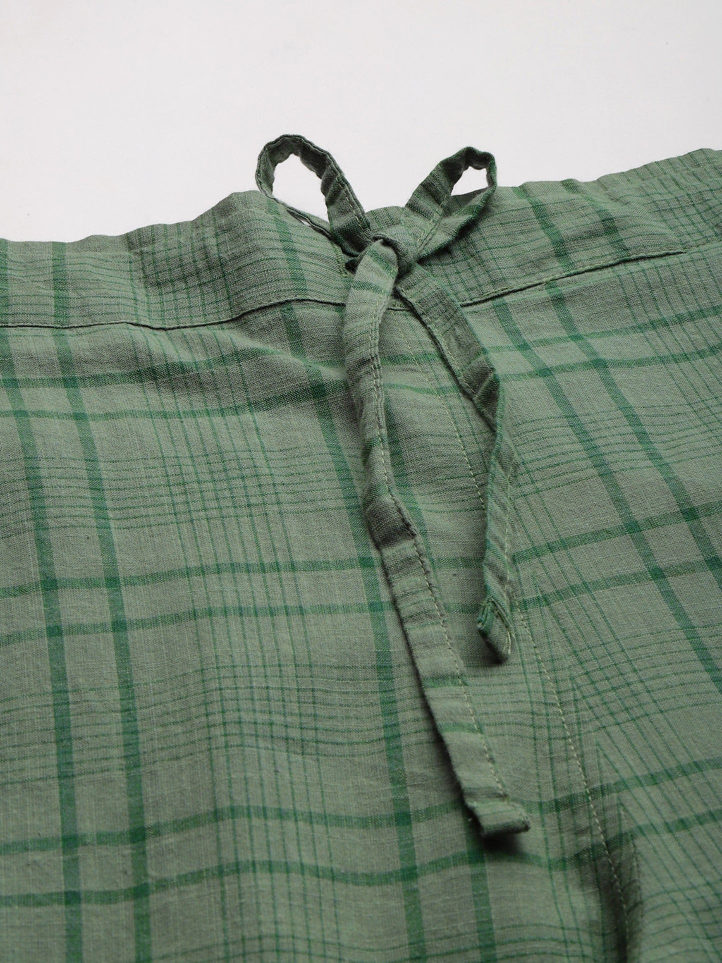 Green Checks Kurta & Palazzo