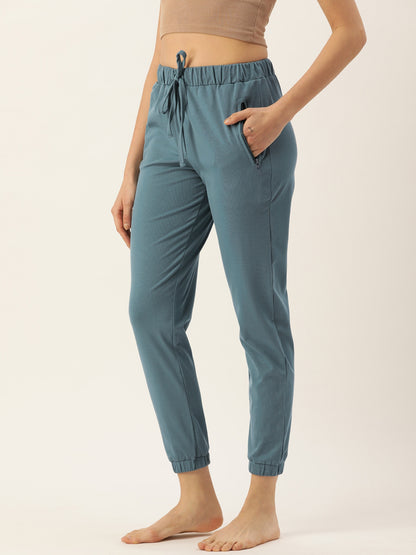 Women Blue Slim Fit Joggers