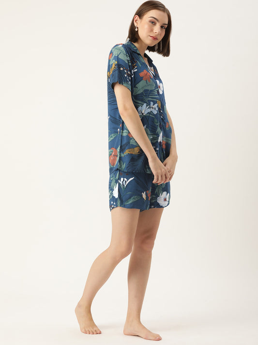 Tropical Blue Co-ord Set