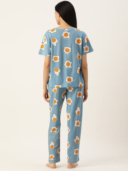 Quirky Graphic Blue Co-ord Set