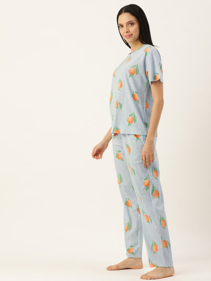 Tropical Graphic Blue Co-ord Set