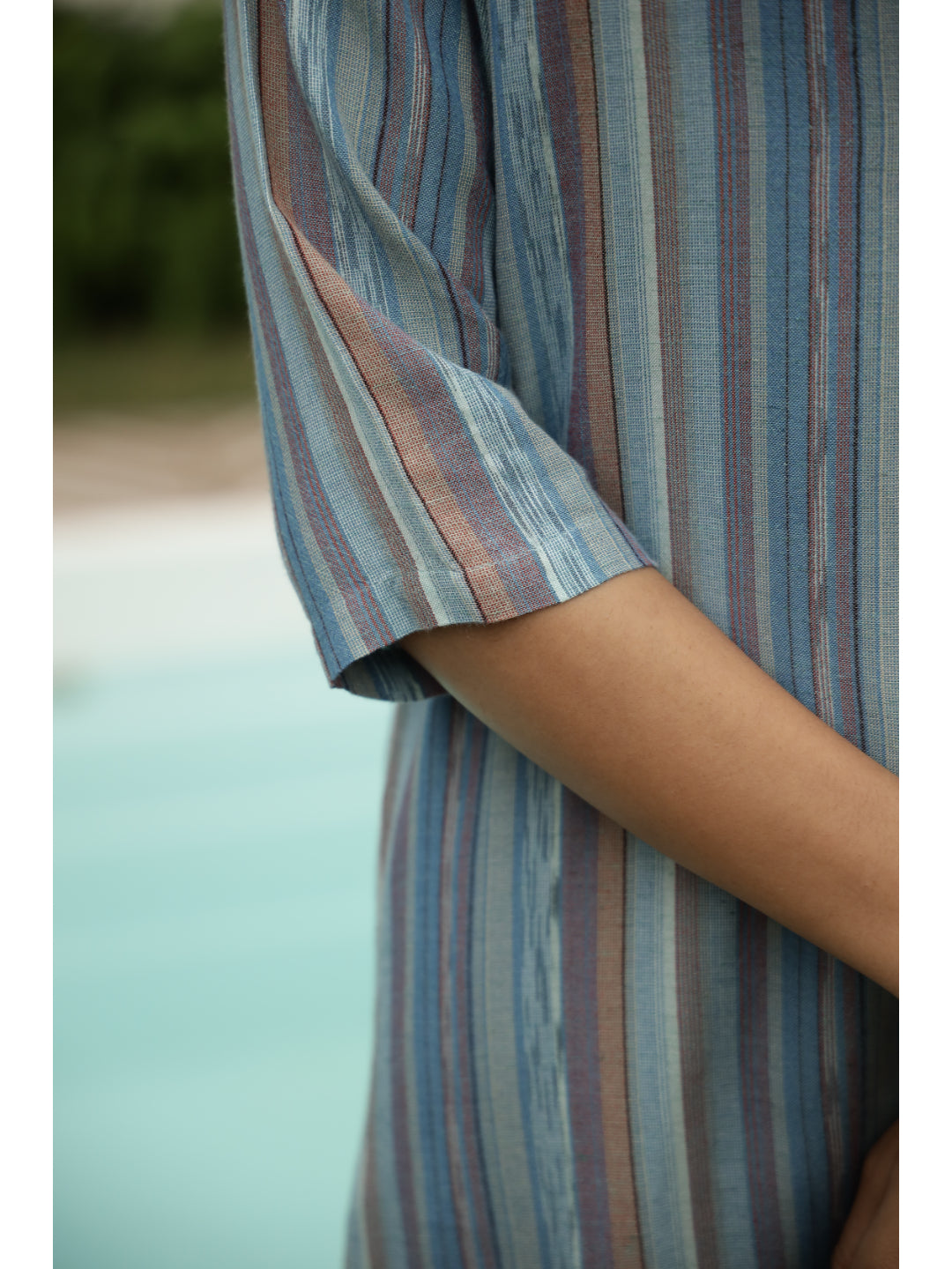 Multi Striped Three-Quarter Sleeves Kurta & Palazzo