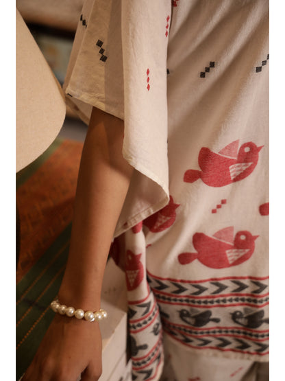 Multi Ethnic Motifs Three-Quarter Sleeves Co-ord Set