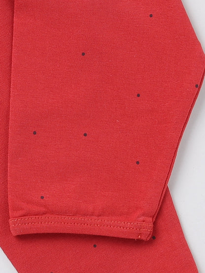 Dream Big Red Cotton Full Sleeve Nightwear Set