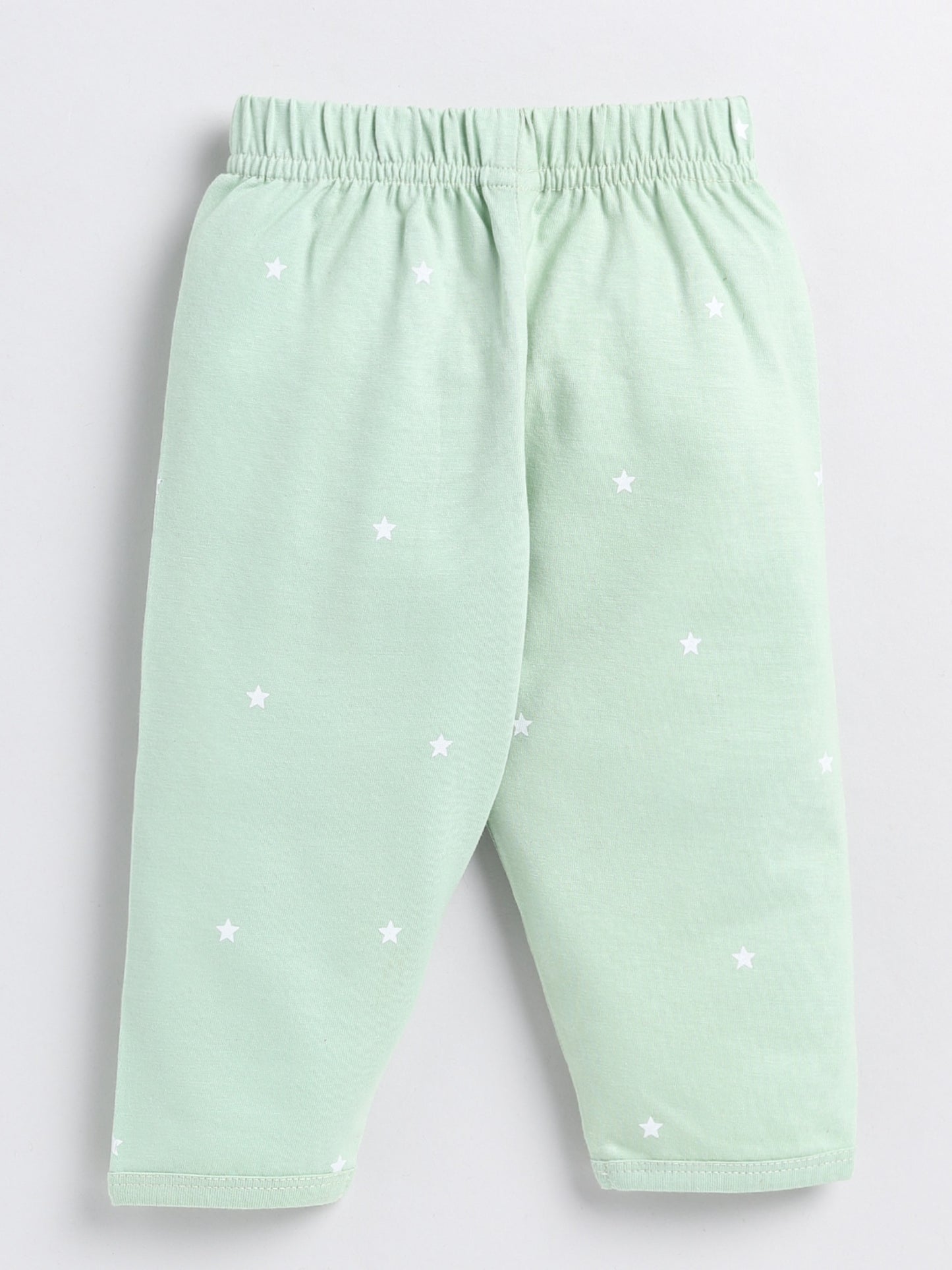 Star is Born Green Cotton Full Sleeve Nightwear Set