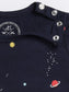 Space Theme Blue Cotton Full Sleeve Night Suit