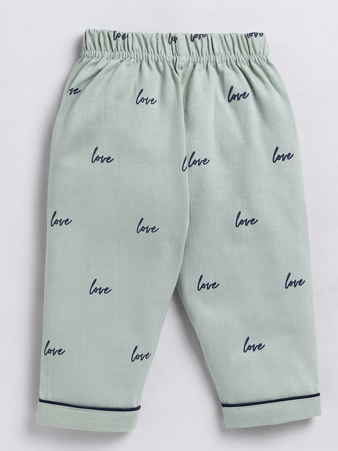 Green "Love" Full Sleeve Night Suit