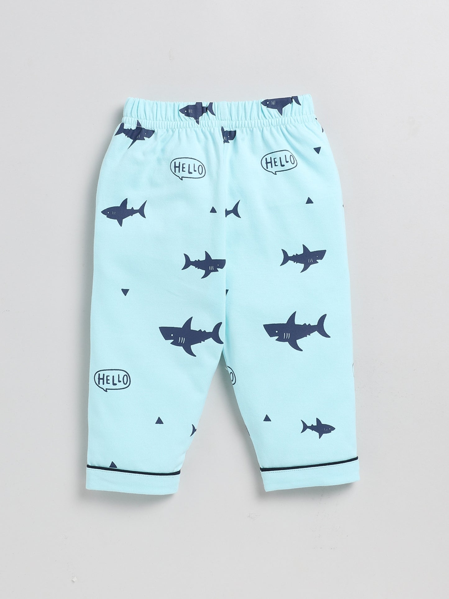 Baby Shark Blue Full Sleeve Nightwear Set
