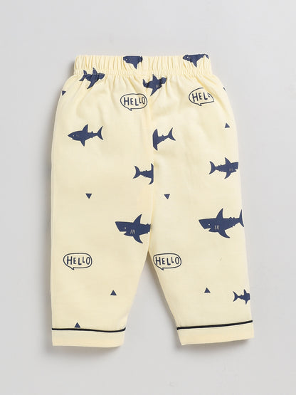 Baby Shark Yellow Full Sleeve Nightwear Set