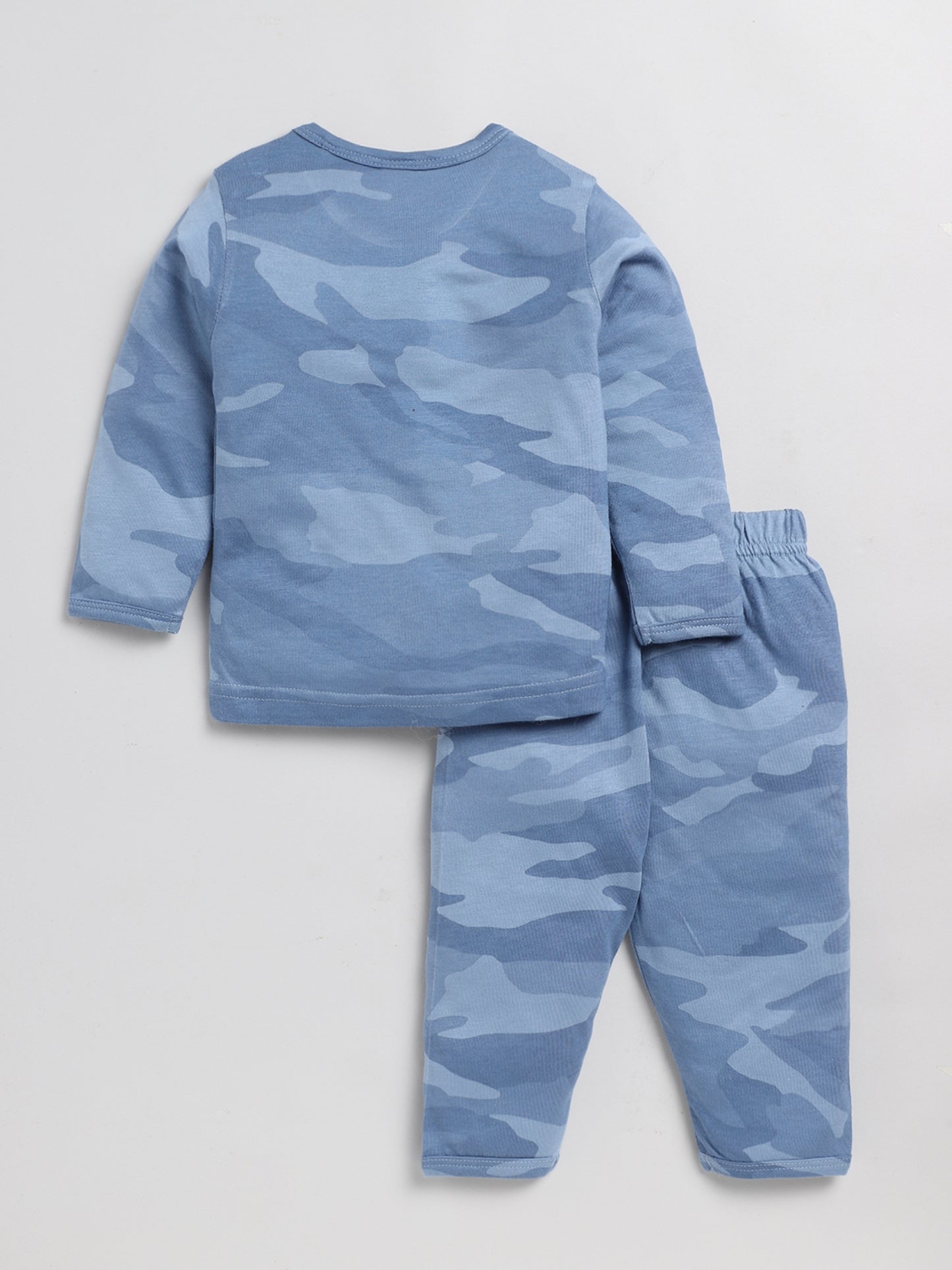 Army Ready Blue Full Sleeve Nightwear Set