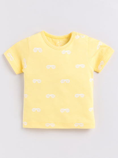 Yellow Sunglass Print Co-ord Set