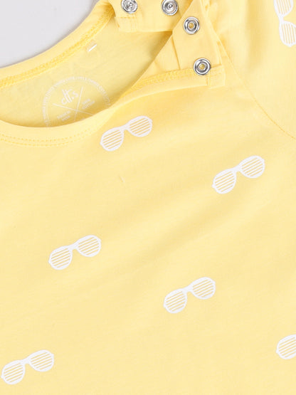 Yellow Sunglass Print Co-ord Set