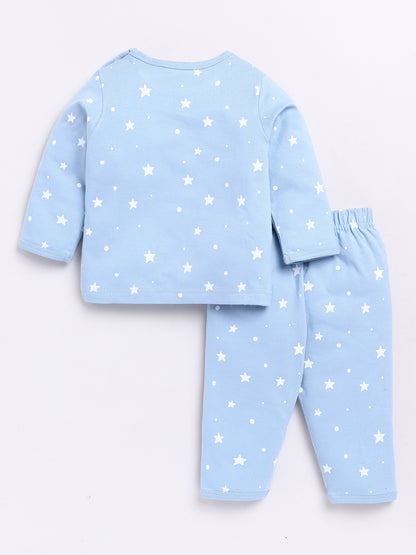 Blue "Little Dreamer" Full Sleeve Night Suit