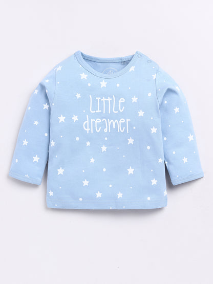 Blue "Little Dreamer" Full Sleeve Night Suit