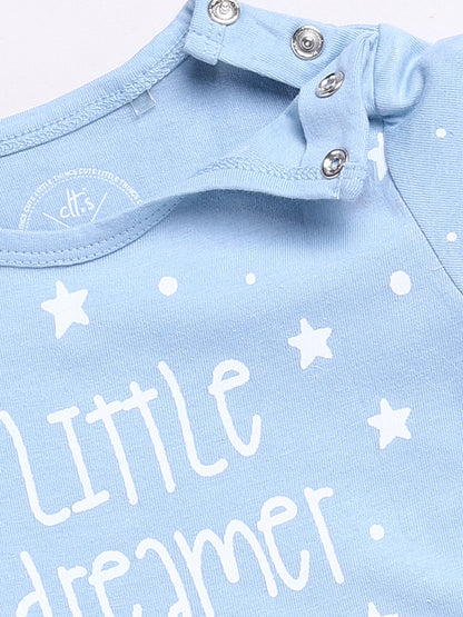 Blue "Little Dreamer" Full Sleeve Night Suit