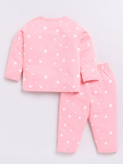 Pink "Little Dreamer" Full Sleeve Night Suit