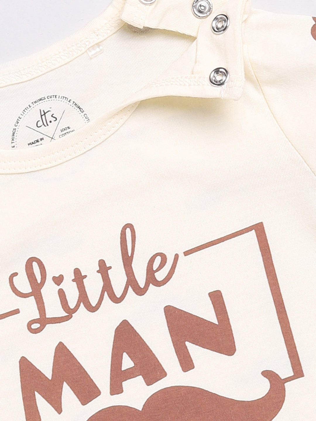 Cream "Little Man" Full Sleeve Night Suit