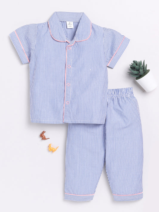 Momma's Boy Typography Cotton Full Sleeves Night Suit