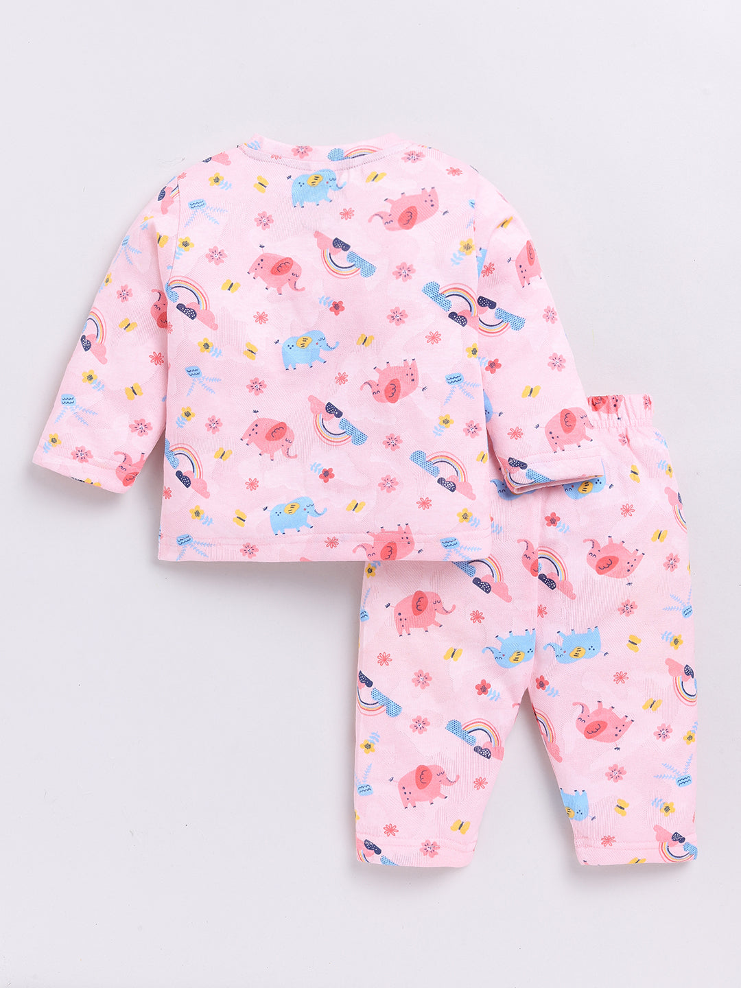 Pink Graphic Full Sleeve Night Suit
