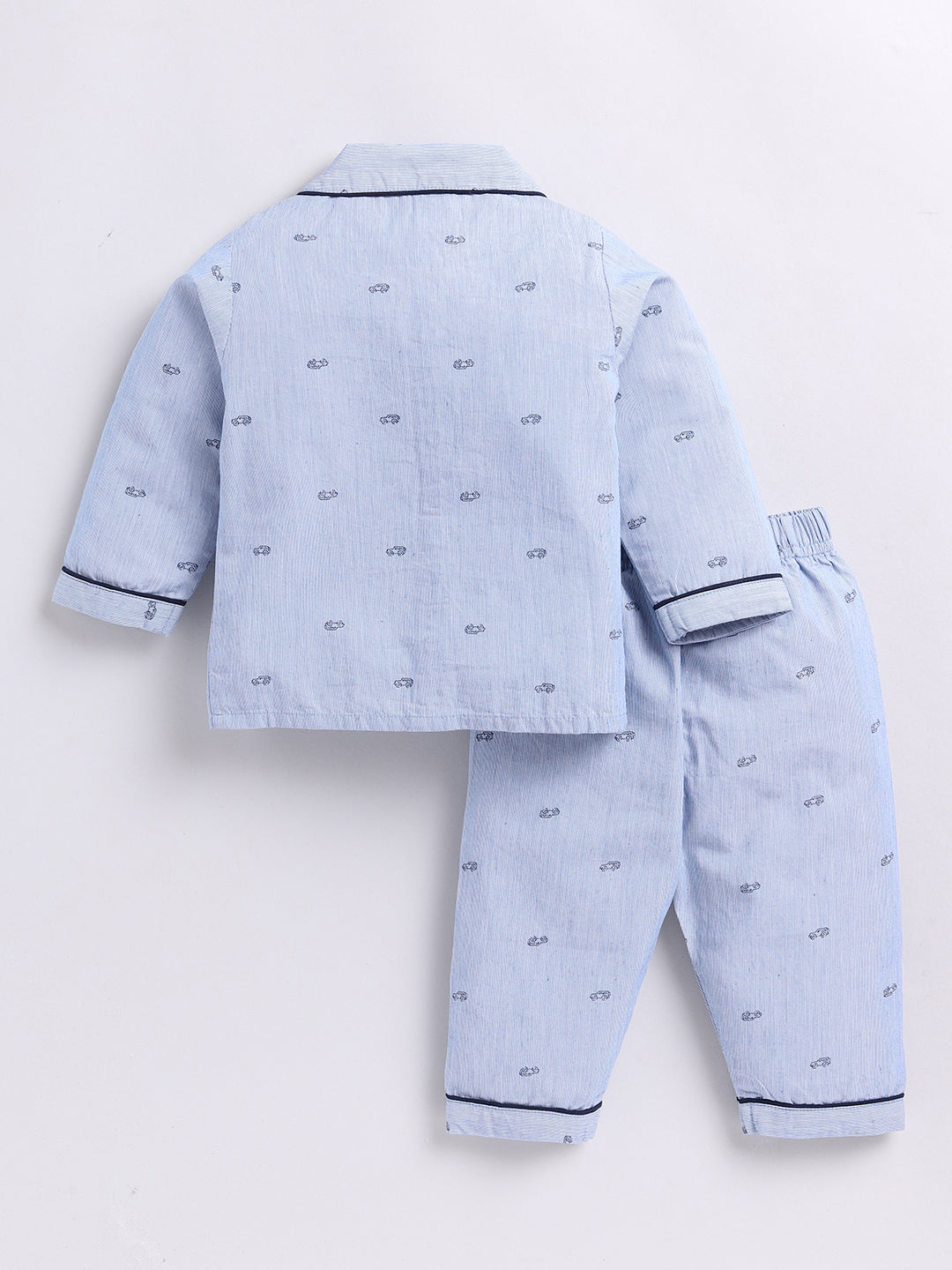 Blue Graphic Full Sleeve Night Suit