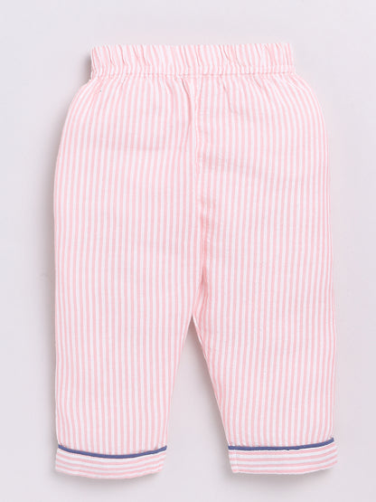 "Cuter Version of Mom" Striped Full Night Suit