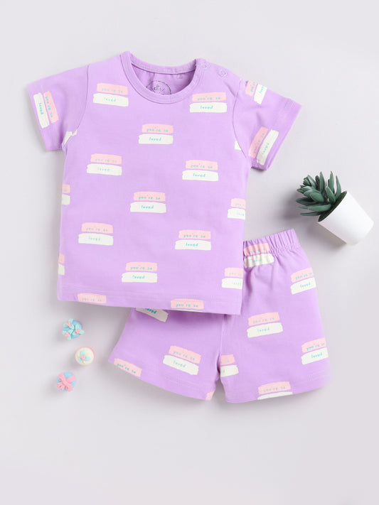 Purple "You're So Loved" Co-ord Set
