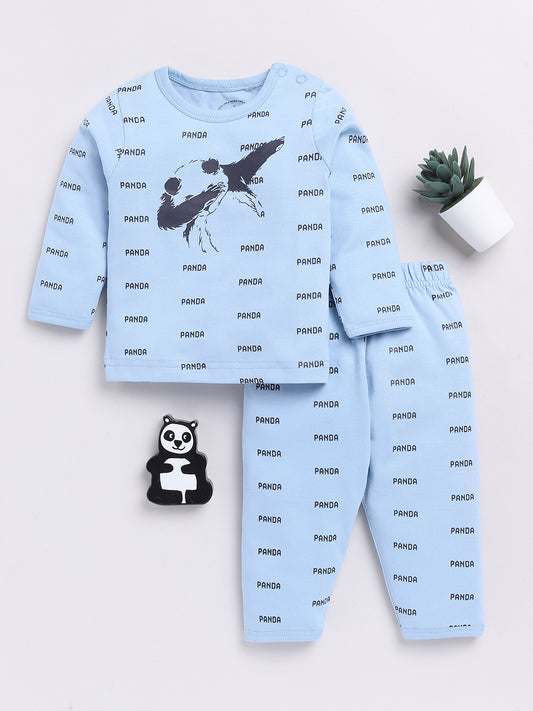 Blue Panda Full Sleeve Night Suit