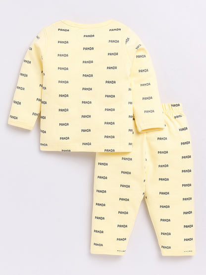 Yellow Panda Full Sleeve Night Suit