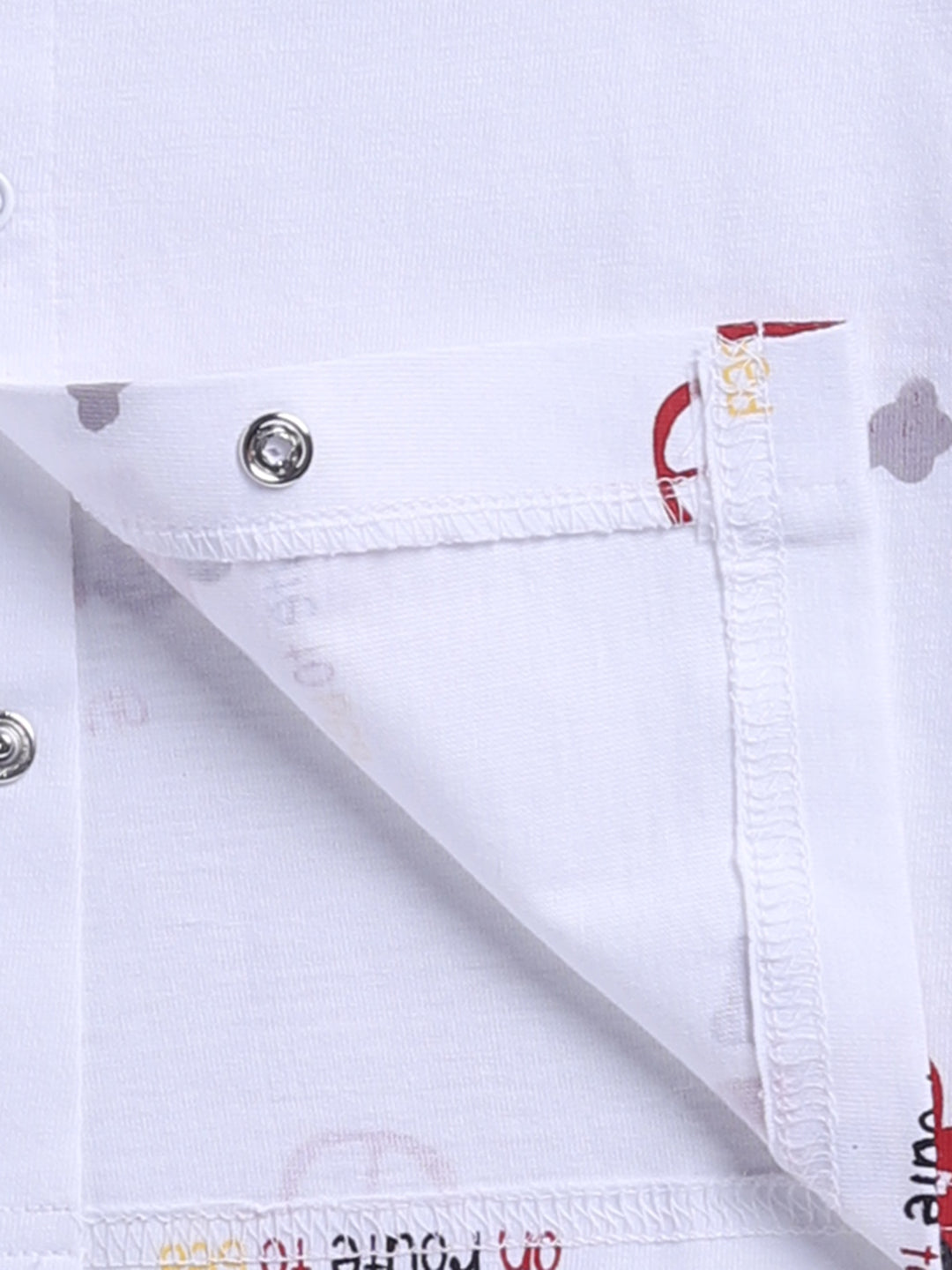 'Cars' White Cotton Knitted Full Sleeve Night Suit