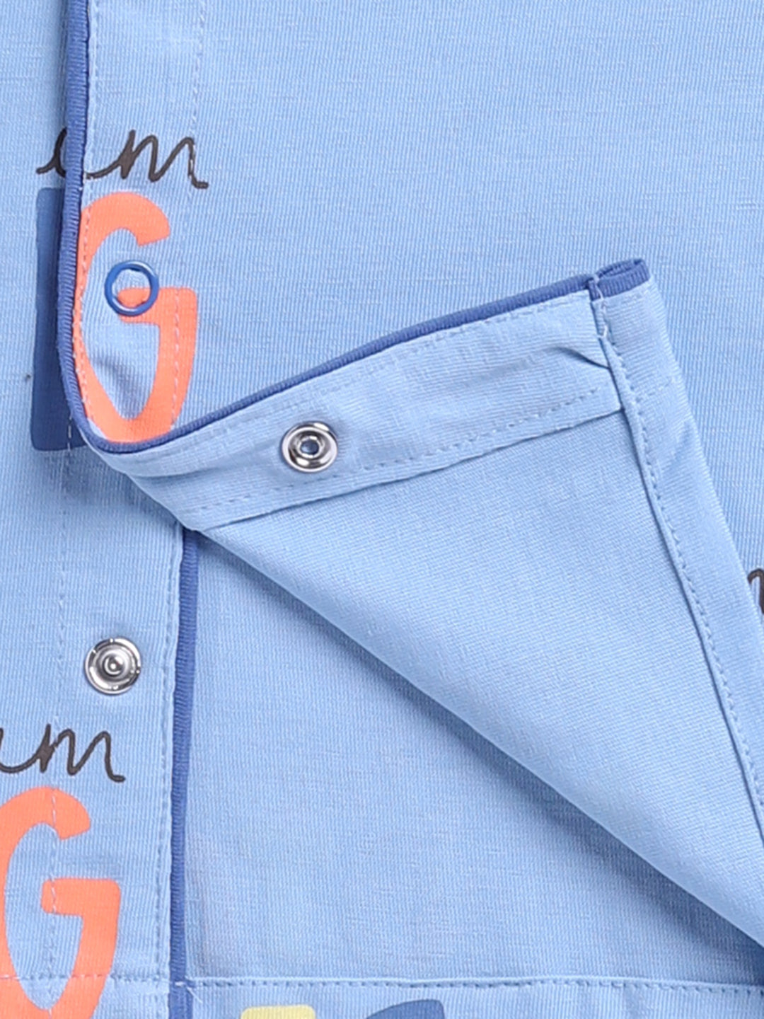 "Big Dreams" Blue Cotton Full Sleeve Night Suit