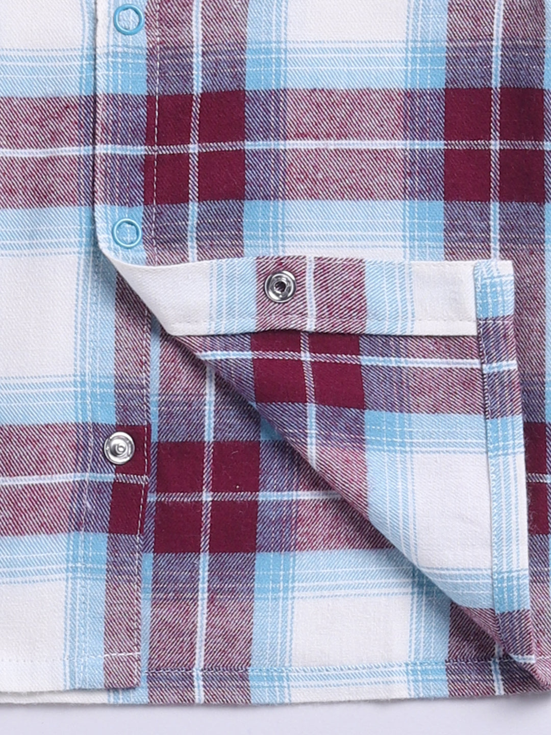 Maroon Checks Flannel Full Sleeve Night Suit