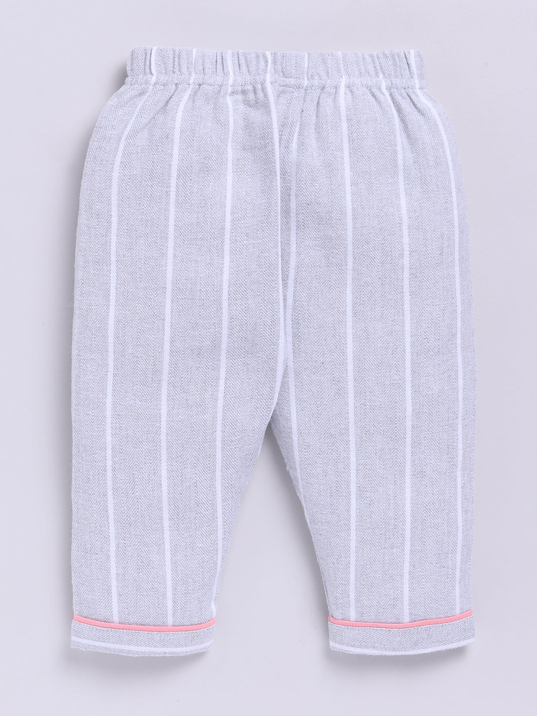 "Daddy's Girl but Mommy's World" Grey Winter Flannel Backprint Full Sleeve Night Suit