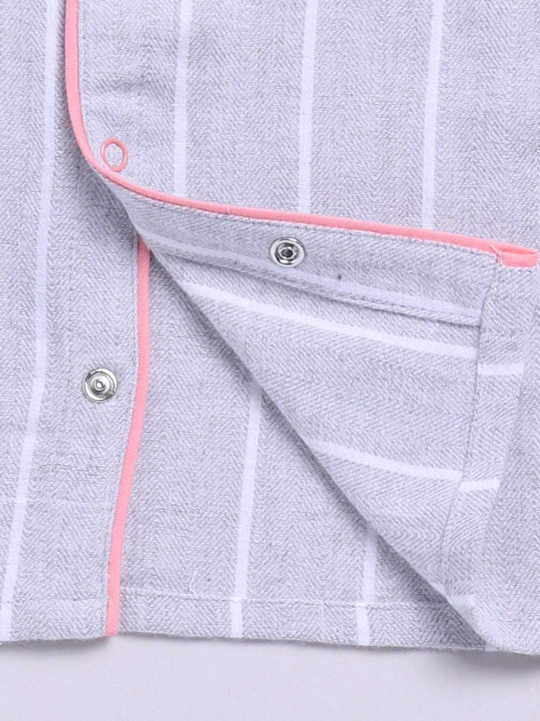 "Daddy's Girl but Mommy's World" Grey Winter Flannel Backprint Full Sleeve Night Suit