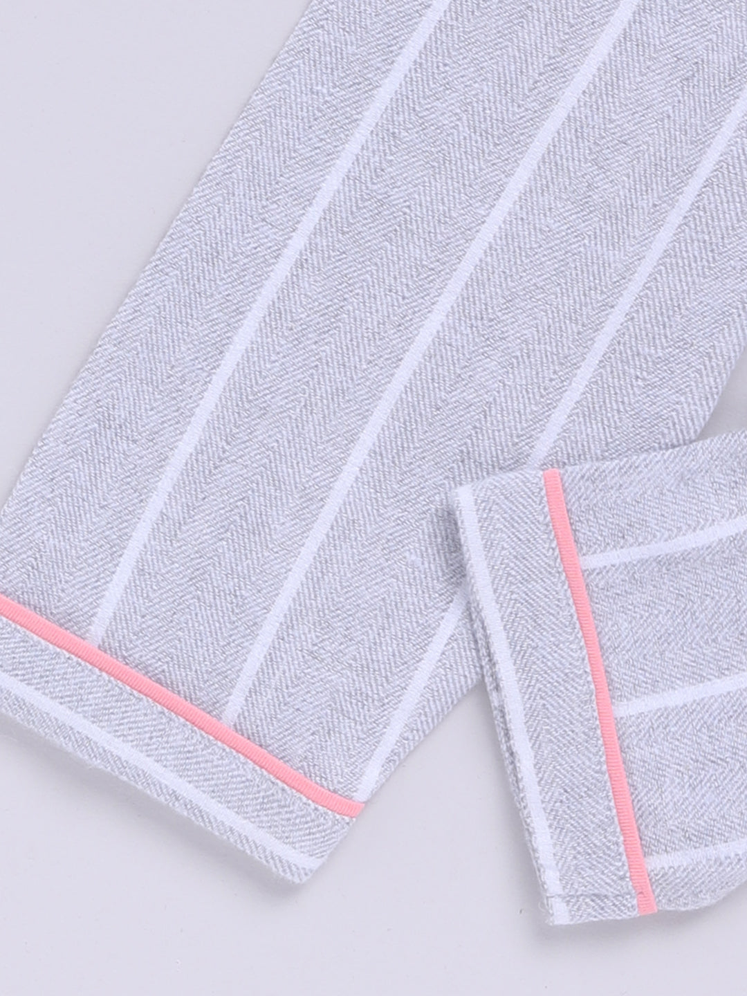 "Daddy's Girl but Mommy's World" Grey Winter Flannel Backprint Full Sleeve Night Suit