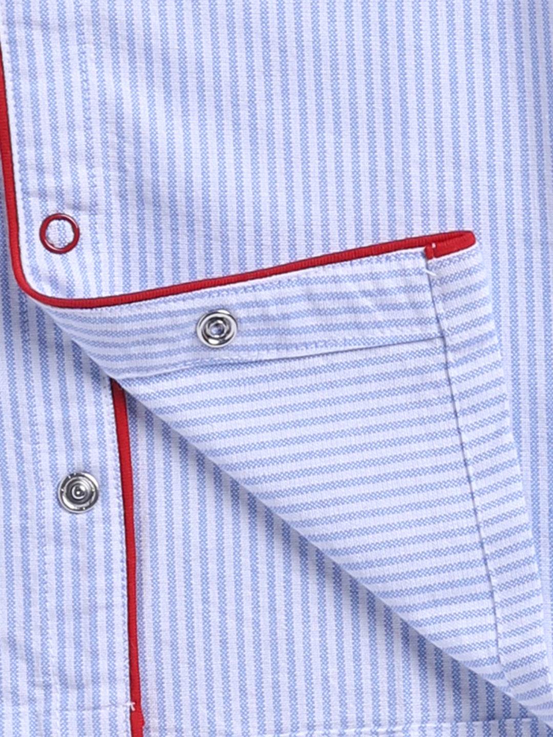 "Made with Love ❤️" Blue Cotton Woven Typography Full Sleeve Night Suit