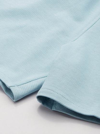 Blue Solid T-shirt & Shorts