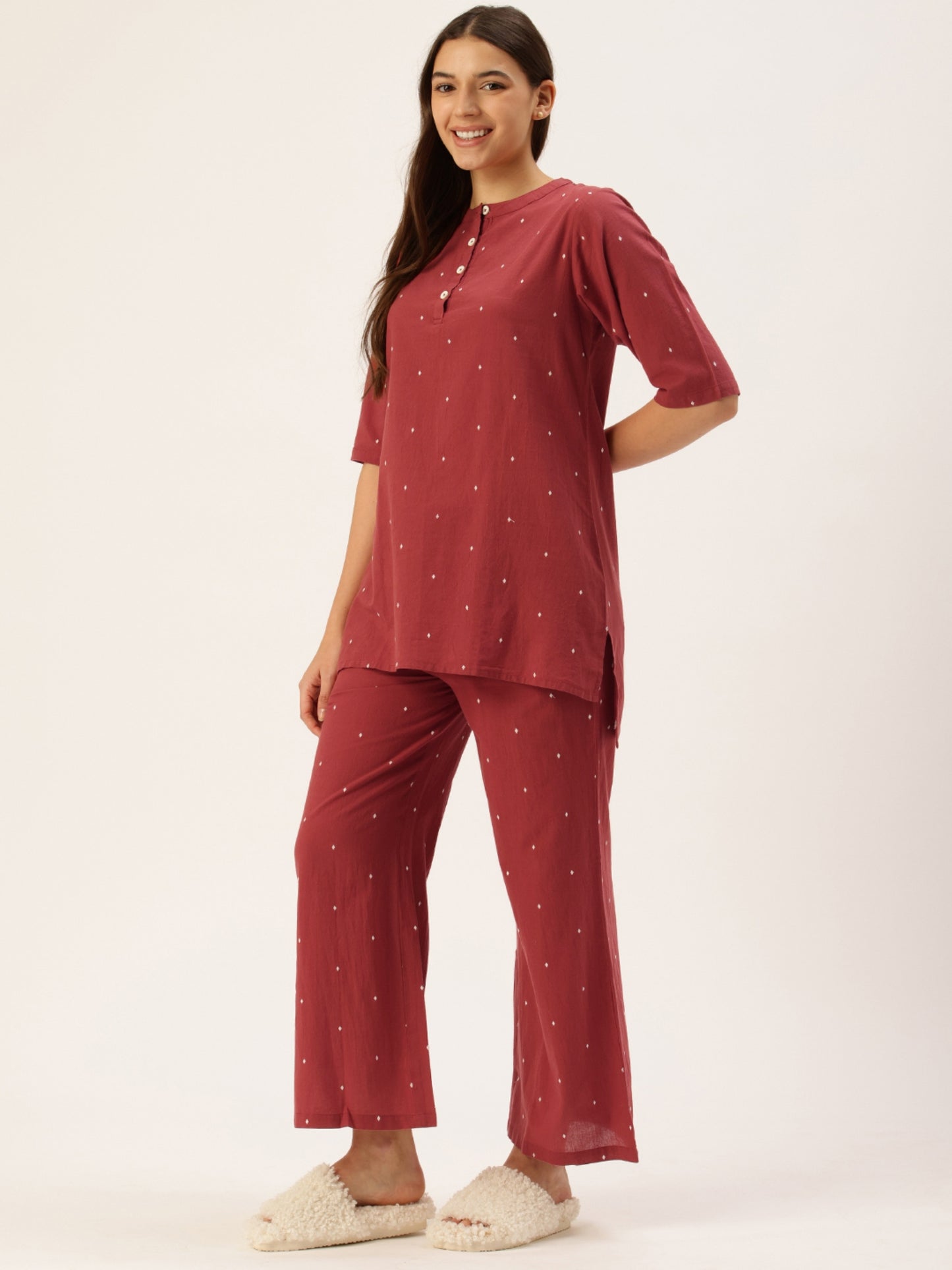 Red Polka Dots Kurta & Palazzo