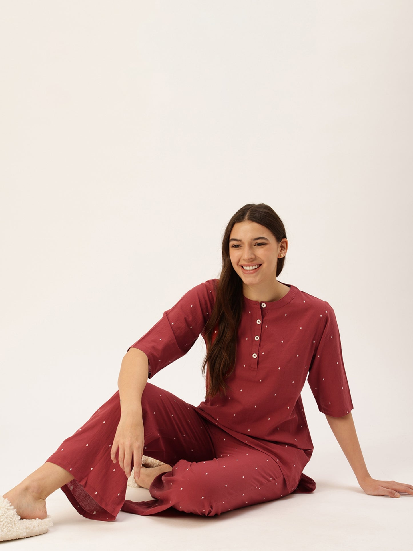 Red Polka Dots Kurta & Palazzo