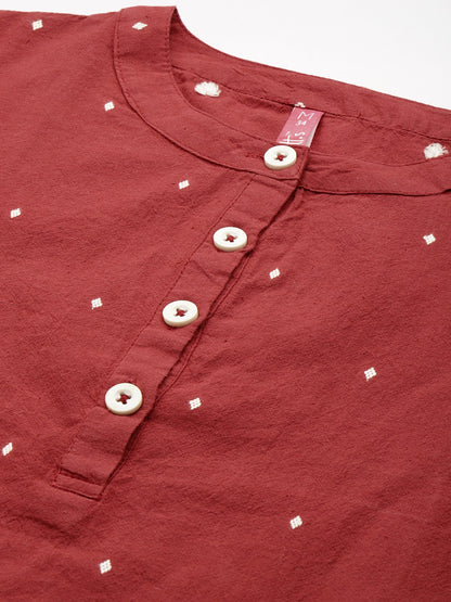 Red Polka Dots Kurta & Palazzo