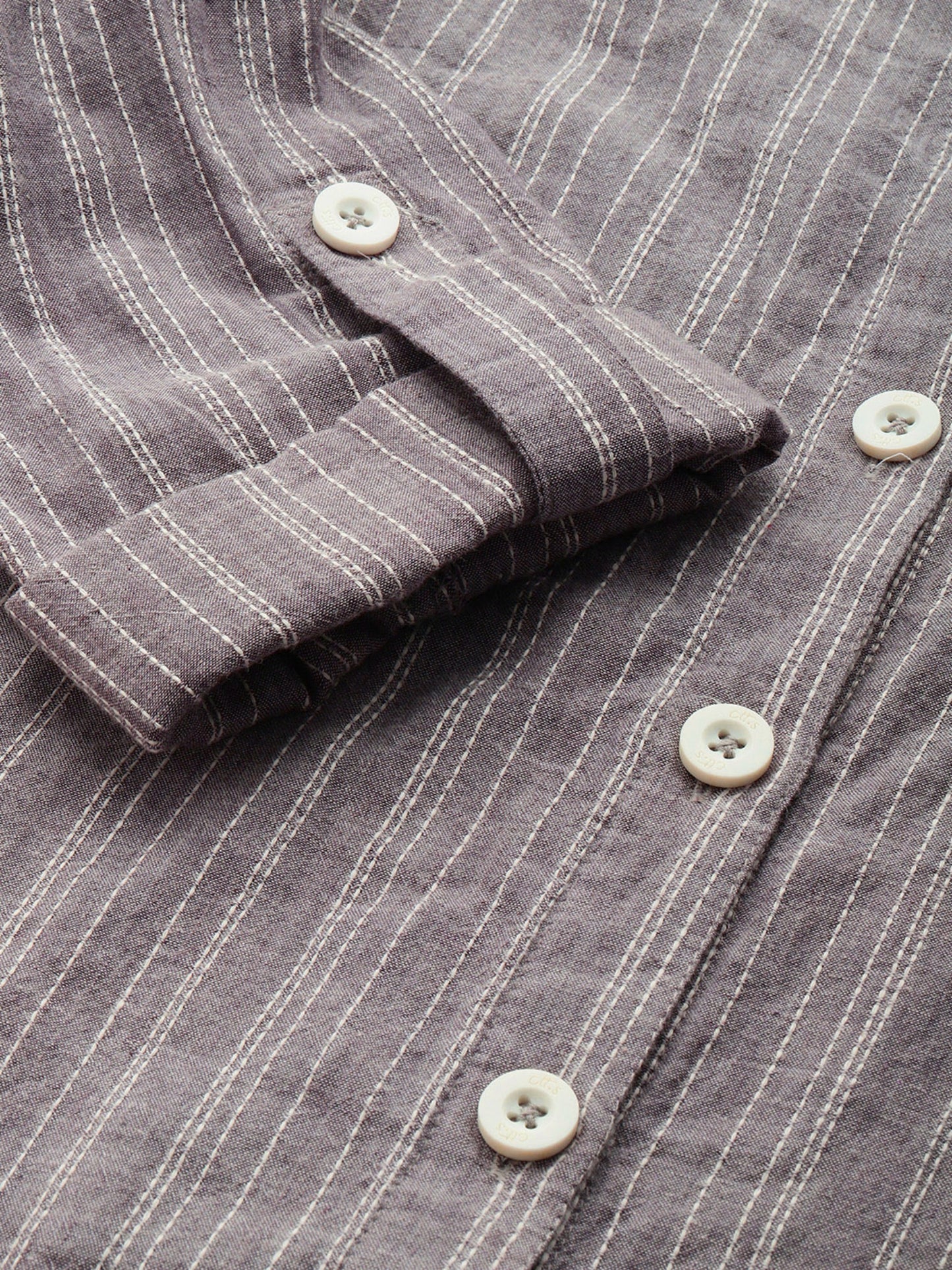 Grey Striped Night Suit