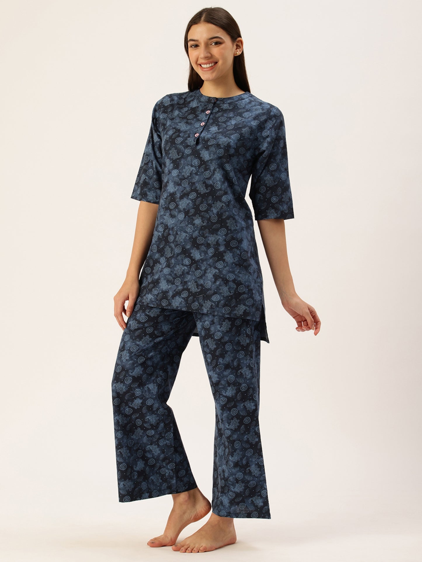 Blue Floral Kurta & Palazzo