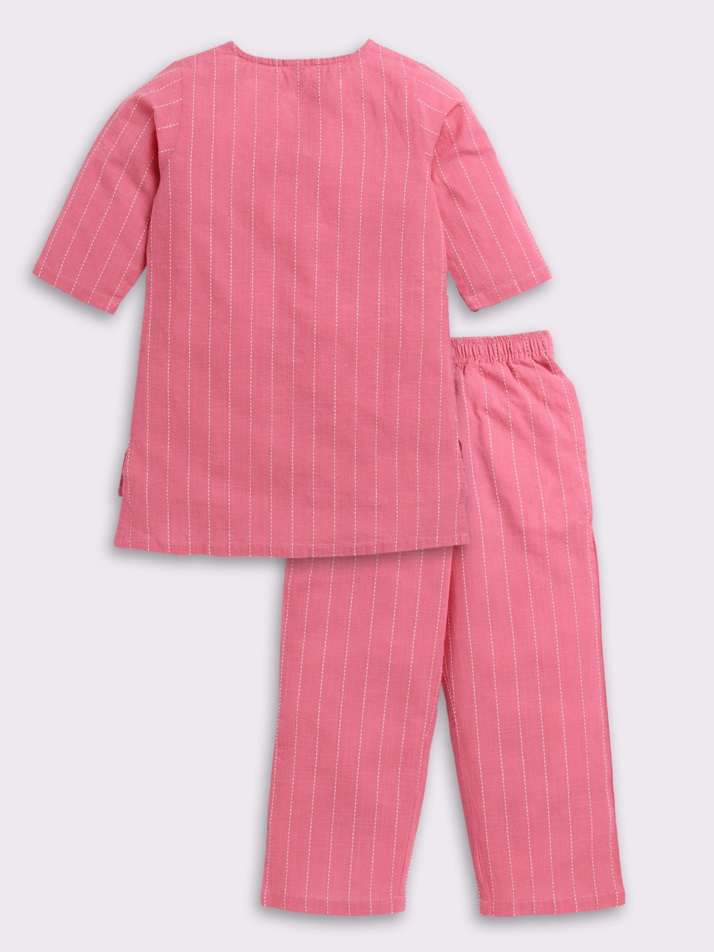 Coral Striped Co-ord Set