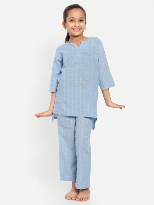 Blue Striped Co-ord Set