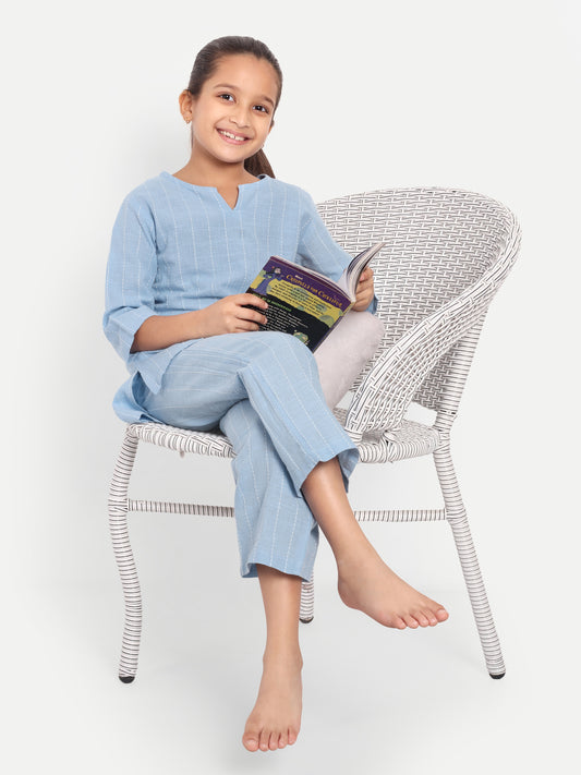 Blue Striped Co-ord Set