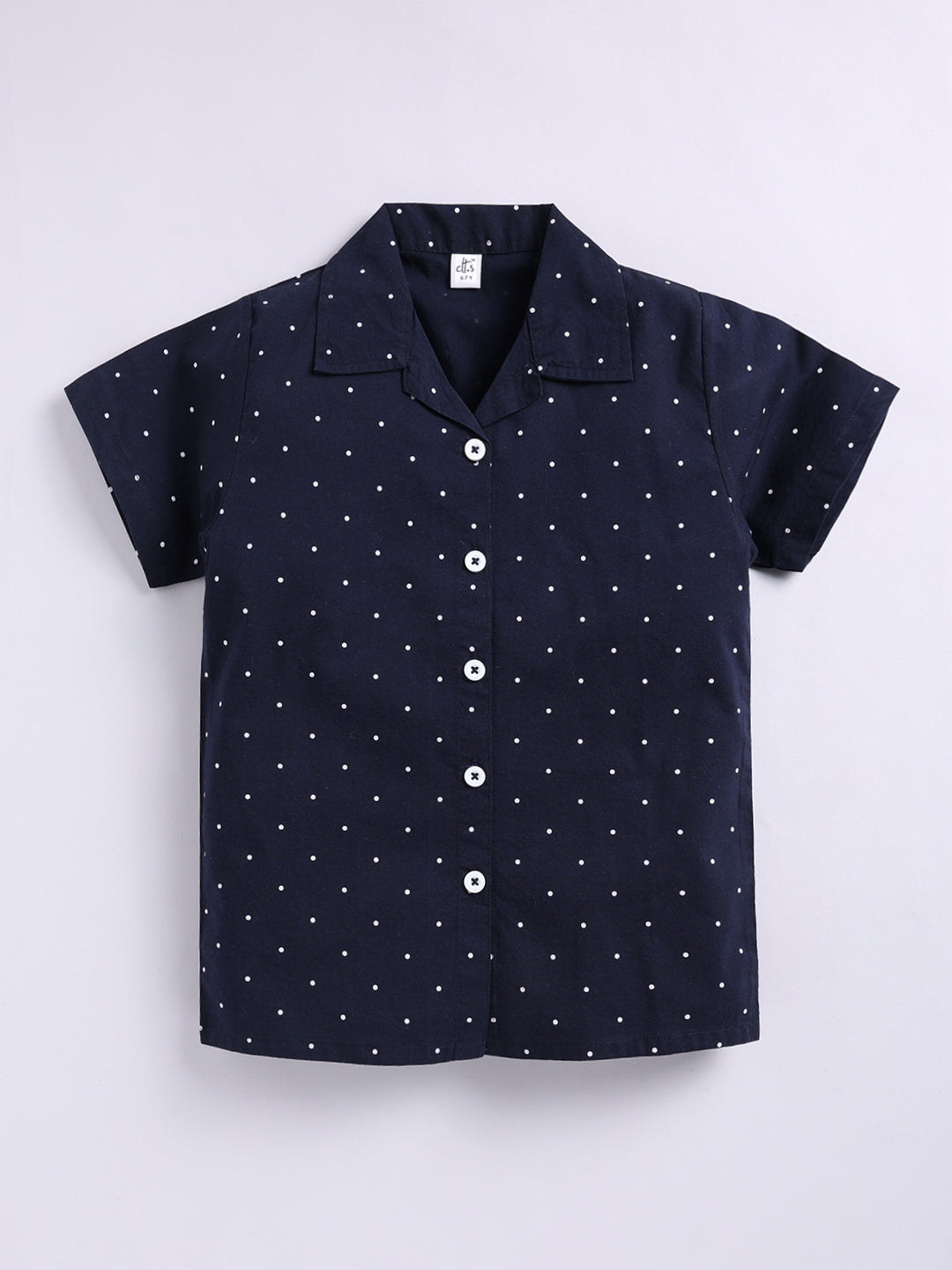 Blue Polka Dot Half Sleeve Night Suit