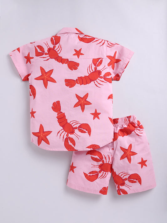 Pink Half Sleeve Night Suit