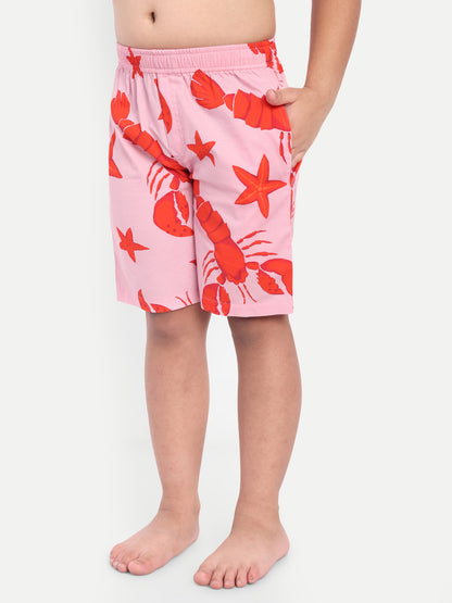 Pink Half Sleeve Night Suit