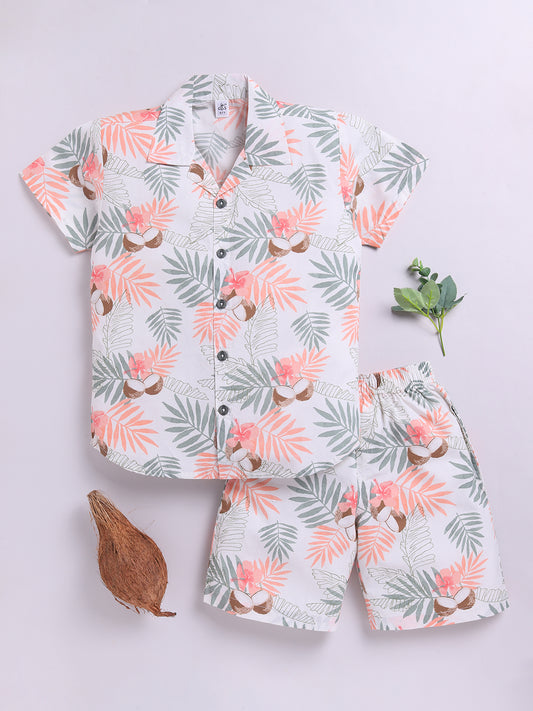 Multi Tropical Short Sleeves Co-ord Set